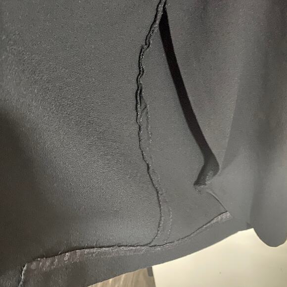 VTG 1960s Francesco de Leo Black Long Sleeve Wrap Overlap Dress Sz S** - Picture 6 of 13